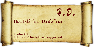 Hollósi Diána névjegykártya
